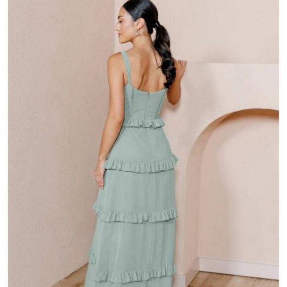 Revelry Sloane Chiffon Dress Size 10 - Picture 4 of 7